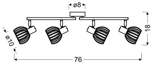 Lamp Candellux Attari strip 94-68101 E14 wood