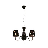 Schwarze Kronleuchter-Hängelampe 3xE14 Batley Ledea 50203105