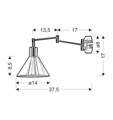 Satin adjustable wall lamp Copenhagen 21-41753