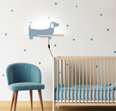 Aplică LED cu raft câine albastru cu cablu Dog 21-02983