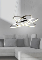 Lampa suspendata LED 60W inel triplu crom LUNE 33-64738