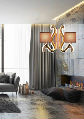 Double wall lamp copper E14 with LED arm Ambrosia Candellux 22-33529