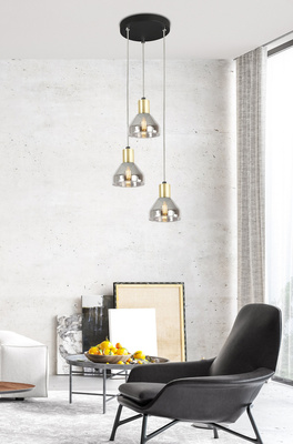 Hanging lamp gold 3xE14 18cm Gregory 33-78995