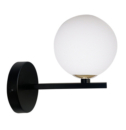 Black wall lamp 1xG9 20cm Kama 21-01221