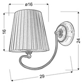 Abajur Patin miere din material Mozart Candellux 21-33963