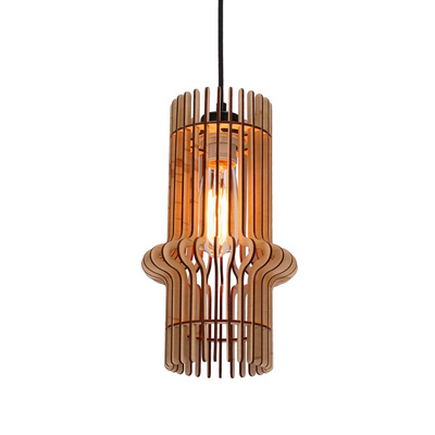 Lampa suspendata Eco 4 1x40 e27 Abajur din lemn