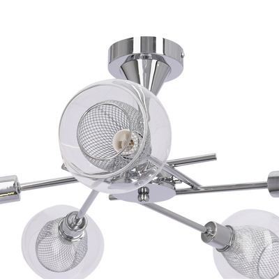 Deckenleuchte, hängender Chrom-Kronleuchter Ozzo Candellux 35-72252