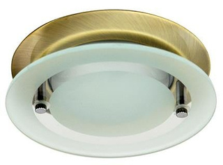 Round gold ceiling luminaire with glass OZS-08 2277540