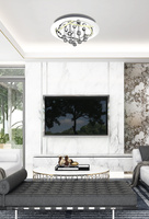 PLAFON LAMPE CANDELLUX APETI KORFU LED CHROME 4000K