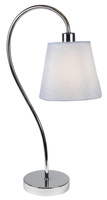 Lampa de masa cromata cu abajur din material Luk 41-70760