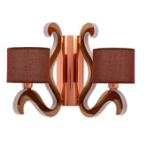 Double wall lamp copper E14 with LED arm Ambrosia Candellux 22-33529