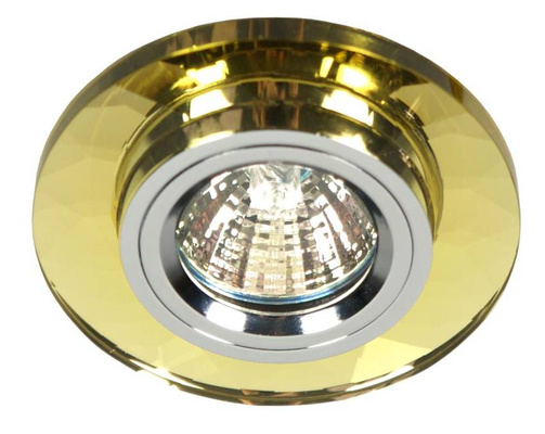 Plafonnier Candellux ss-11 chrome fixe rond verre doré