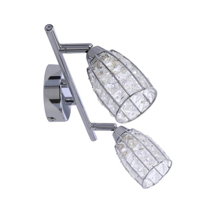 Plafoniera Shiba bandă cromată 2x15w g9 abajur incolor