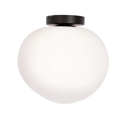 Ceiling lamp STONES inspired by stone designer flush mount with acrylic milky shade 30 cm lighting for living room and hallway E27