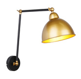 LKW-Lampe Wandleuchte Schwarz+Gold 1X40W E27 Gold 21-05915