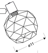 Lampshade for acrobat e14 with a copper nut 71-22042