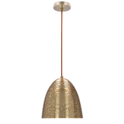 Lampa sufitowa wisząca candellux sfinks 31-43306 stożek e27 ażurowy patyna
