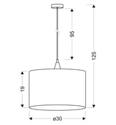 Hängelampe Schwarz/Kupfer 1xE27 Ø30cm LANG 31-73952
