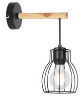 Lampa neagra, aplica de perete singura Bernita 21-77059