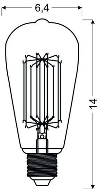 Dekorative farblose Glühbirne Edison E27 60W 3030948 Candellux