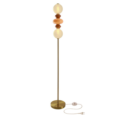 Lampa podłogowa Flores ceramiczna z kolorowymi kloszami 15W LED 3000K do salonu i sypialni