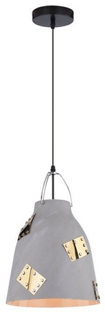 Plafonnier suspendu 1X60W E27 gris + or PATCH 31-43269