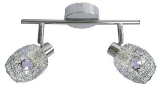 Deckenleuchte Candellux 92-56194 Goldener Streifen 2X40W G9 Chrom Violett