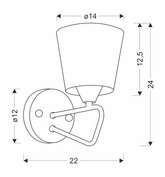 Morley Ledea 50401090 moderne Wandleuchte aus schwarz/weißem Metall 