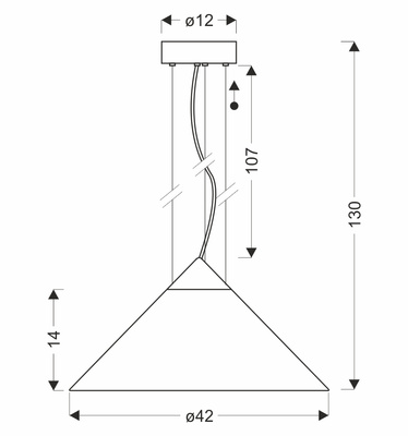 Suspension Presto 42 en verre or avec abat jour fumé au dessus de table GX53