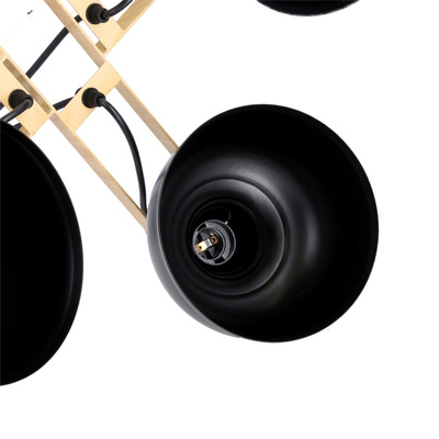 Lampă suspendată reglabilă neagră 4x40W E27 abajur negru loft Reno 34-78155