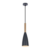 Hängelampe grau + Holz Trosa Ledea 50101266