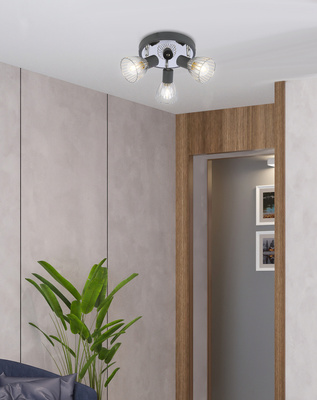 Lampa Candellux 98-61546 plafon E14 negru crom