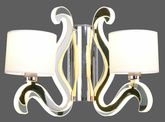 Doppelte Chrom-Wandleuchte E14 mit LED-Arm Ambrosia Candellux 22-33871