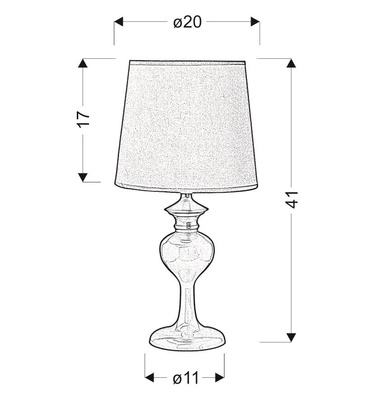 Lampe à poser orange E14 Berkane 41-11718