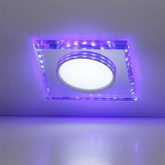 Chrom/blaue quadratische LED-Deckenleuchte SSP-22 2263892