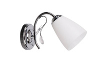Aplic cromat cu abajur alb 40W E14 Ursella Candellux 21-76991