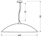 CANDELLUX DECKENLEUCHTE SALE 31-80472 FARO ZWIS 40 1X60W E27 CHROM SAT