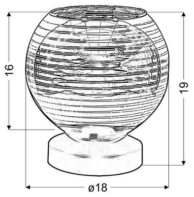 Lampa stołowa gabinetowa nocna chrom Trio E27 Candellux 41-62864
