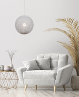 Hanging lamp white ball made of a rope on a rope 60W Caruba Candellux 31-26913