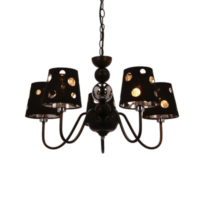 Candelabru negru suspendat 5xE14 Batley Ledea 50205106