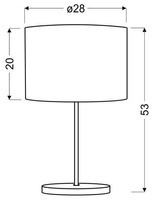 Lampe de table Manhattan gris/chrome 41-55029