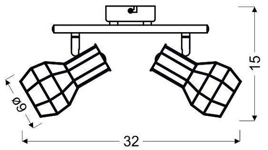 Plafonnier avec une lamelle blanche et un abat-jour en fil Sancho Candellux 92-61751