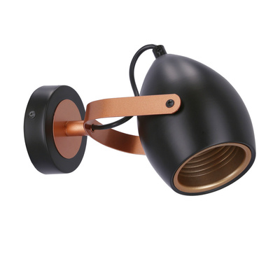 Aplica de perete reglabila neagra si cupru E14 40W Anica 91-81391