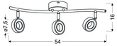 Aplică LED VINOLA 93-65957 CROM 3000K