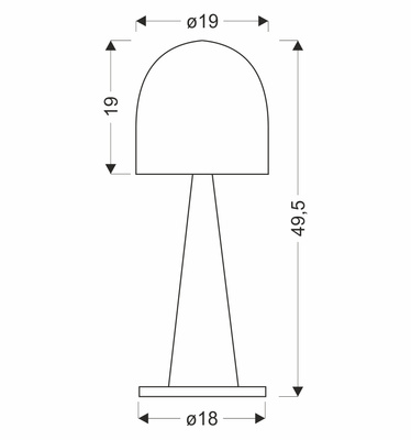 Lampka stołowa czerwona/niebieska E27 Visby Ledea 50501163