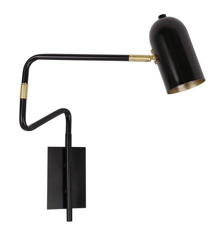 Black adjustable wall lamp 1xGU10 Hosti 21-75451