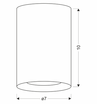 Tuba lampa sufitowa czarny 1x15W GU10 7/10