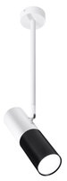 Lampa wisząca tuba regulowana biało‑czarna 1xGU10 Candellux