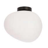 Lampa sufitowa STONES inspirowana kamieniem - designerski plafon z akrylowym mlecznym kloszem 30 cm – oświetlenie salonu i korytarza E27