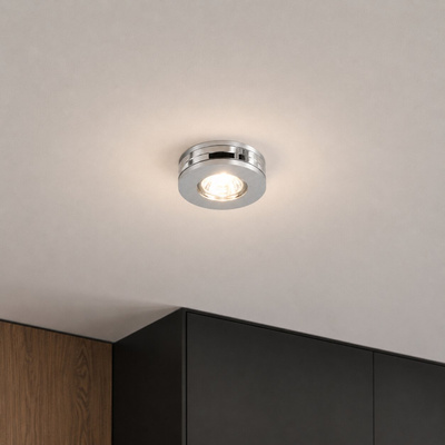 Satinierte runde Deckenleuchte aus Aluminium MR16 SA-05 Candellux 2224565